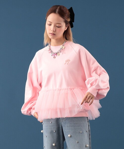 CAROLINA GLASER(カロリナ グレイサー)の「チュール フリル スウェット(スウェット・レディース・ピンク/グレー・ONE SIZE)」の21枚目の写真