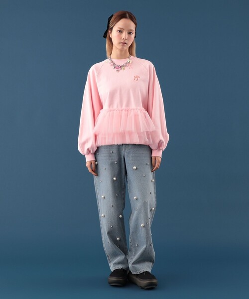 CAROLINA GLASER(カロリナ グレイサー)の「チュール フリル スウェット(スウェット・レディース・ピンク/グレー・ONE SIZE)」の22枚目の写真