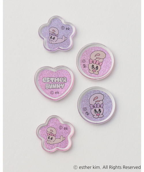 LOVETOXIC(ラブトキシック)の「【eSTHeRBUNNY】おはじき風シール(その他小物・キッズ・ピンク/オフホワイト・F)」の3枚目の写真