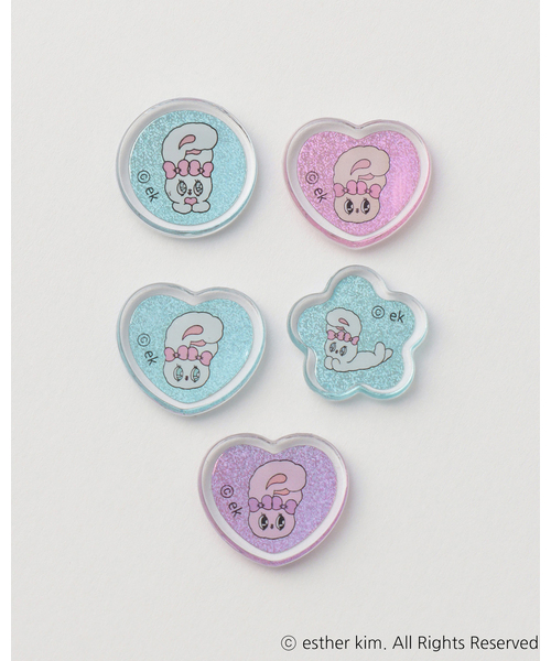 LOVETOXIC(ラブトキシック)の「【eSTHeRBUNNY】おはじき風シール(その他小物・キッズ・ピンク/オフホワイト・F)」の4枚目の写真