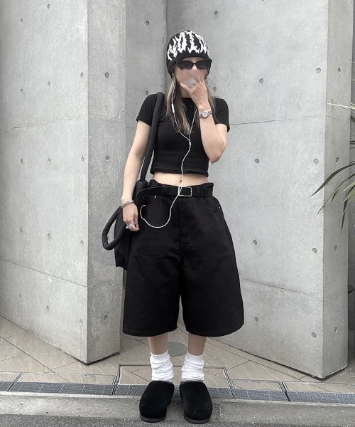 YACA(ヤーカ)の「Mini Tee/ミニT(Tシャツ/カットソー・レディース・ホワイト/ブラック/グレー・FREE)」の11枚目の写真