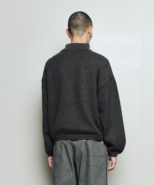 bal(バル)の「HALF ZIP PULLOVER SWEATER BLOUSON(ニット/セーター・メンズ・マスタード/ブラック/ブラウン・3/2/1)」の6枚目の写真