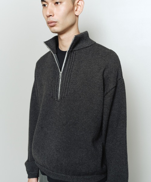 bal(バル)の「HALF ZIP PULLOVER SWEATER BLOUSON(ニット/セーター・メンズ・マスタード/ブラック/ブラウン・3/2/1)」の7枚目の写真