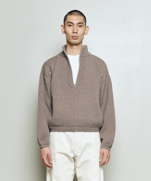 bal(バル)の「HALF ZIP PULLOVER SWEATER BLOUSON(ニット/セーター・メンズ・マスタード/ブラック/ブラウン・3/2/1)」の9枚目の写真