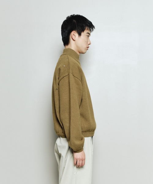bal(バル)の「HALF ZIP PULLOVER SWEATER BLOUSON(ニット/セーター・メンズ・マスタード/ブラック/ブラウン・3/2/1)」の13枚目の写真
