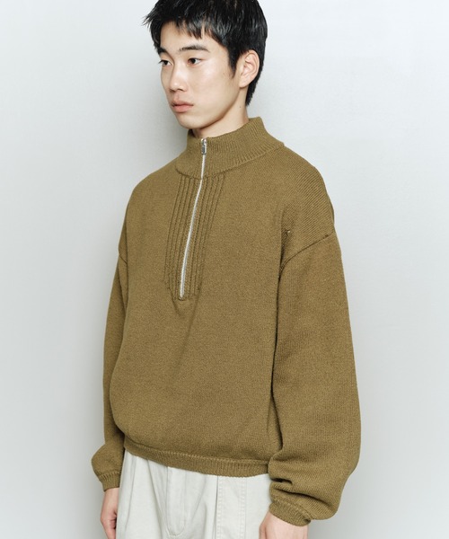 bal(バル)の「HALF ZIP PULLOVER SWEATER BLOUSON(ニット/セーター・メンズ・マスタード/ブラック/ブラウン・3/2/1)」の15枚目の写真