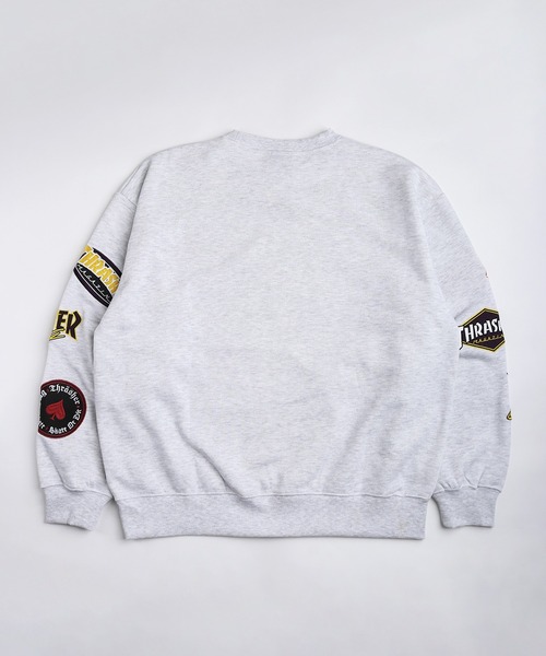 THRASHER(スラッシャー)の「THRASHER スラッシャー マルチロゴ刺繍 裏起毛 クルーネック スウェット オーバーサイズ 長袖トレーナー(スウェット・メンズ・グレー/ブラック・M/XL/L)」の17枚目の写真
