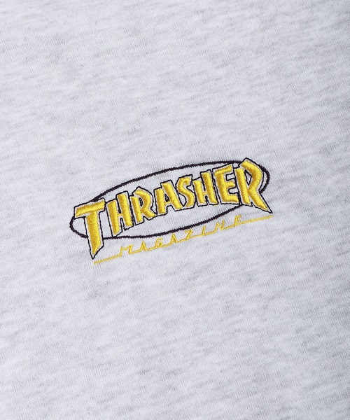 THRASHER(スラッシャー)の「THRASHER スラッシャー マルチロゴ刺繍 裏起毛 クルーネック スウェット オーバーサイズ 長袖トレーナー(スウェット・メンズ・グレー/ブラック・M/XL/L)」の18枚目の写真