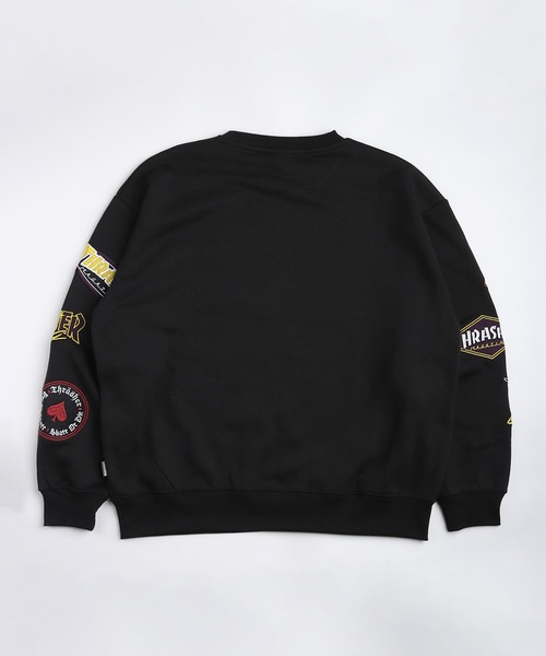 THRASHER(スラッシャー)の「THRASHER スラッシャー マルチロゴ刺繍 裏起毛 クルーネック スウェット オーバーサイズ 長袖トレーナー(スウェット・メンズ・グレー/ブラック・M/XL/L)」の12枚目の写真