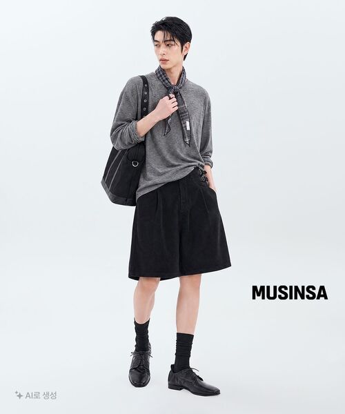 ALYSS（アリス）の「サマーソフトスラブUネッククロップTシャツ[2COLOR]（Tシャツ/カットソー・メンズ・チャコールグレー/ブラック・X-LARGE/LARGE/MEDIUM）」の5枚目の写真
