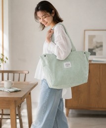 Leaflets（リーフレッツ）の「【 Leaflets / リーフレッツ 】LAURIER 保冷ショッピングバッグ　ヒッコリー　ECI（トートバッグ）」