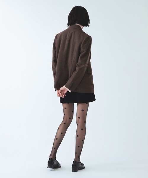 Ray BEAMS（レイビームス）の「ホームスパン シングル ジャケット（テーラードジャケット・レディース・チャコールグレー/ダークブラウン・0/1）」の5枚目の写真