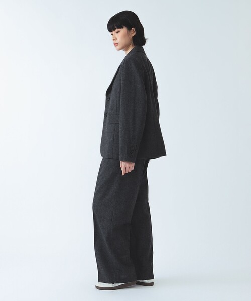 Ray BEAMS（レイビームス）の「ホームスパン シングル ジャケット（テーラードジャケット・レディース・チャコールグレー/ダークブラウン・0/1）」の9枚目の写真