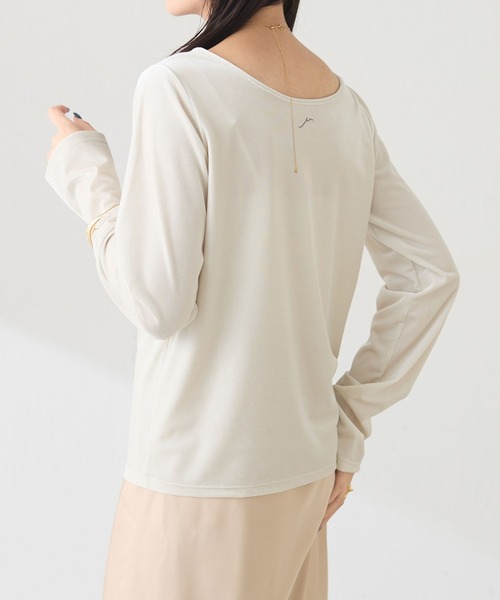 COLLAGE GALLARDAGALANTE（コラージュガリャルダガランテ）の「バック刺繍ベロアカットソー/Nuel（Tシャツ/カットソー・レディース・ブラウン/アイボリー・FREE）」の17枚目の写真