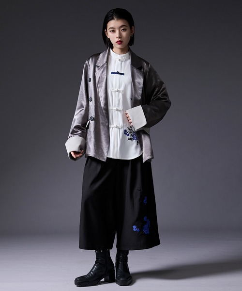 Ellno Loset(エルノロゼット)の「フラワー刺繍キュロットパンツ(その他パンツ・メンズ・ブラック/チャコール・LARGE/X-SMALL/SMALL/MEDIUM)」の15枚目の写真