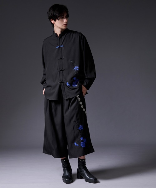 Ellno Loset(エルノロゼット)の「フラワー刺繍キュロットパンツ(その他パンツ・メンズ・ブラック/チャコール・LARGE/X-SMALL/SMALL/MEDIUM)」の21枚目の写真