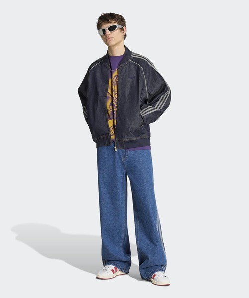 adidas（アディダス）の「SST ADICOLOR DENIM TRACK TOP / SST アディカラー デニム トラックトップ / アディダスオリジナルス adidas Originals（デニムジャケット・メンズ・ブルー・SMALL/MEDIUM/LARGE/X-LARGE/XX-LARGE/3XL/X-SMALL）」の11枚目の写真