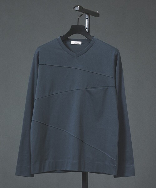 5351 POUR LES HOMMES（ゴーサンゴーイチプールオム）の「ダーツ 長袖 Tシャツ（Tシャツ/カットソー・メンズ・ブラック/グレイッシュブルー/ホワイト・46/50/48/44）」の3枚目の写真