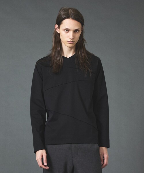 5351 POUR LES HOMMES（ゴーサンゴーイチプールオム）の「ダーツ 長袖 Tシャツ（Tシャツ/カットソー・メンズ・ブラック/グレイッシュブルー/ホワイト・46/50/48/44）」の4枚目の写真