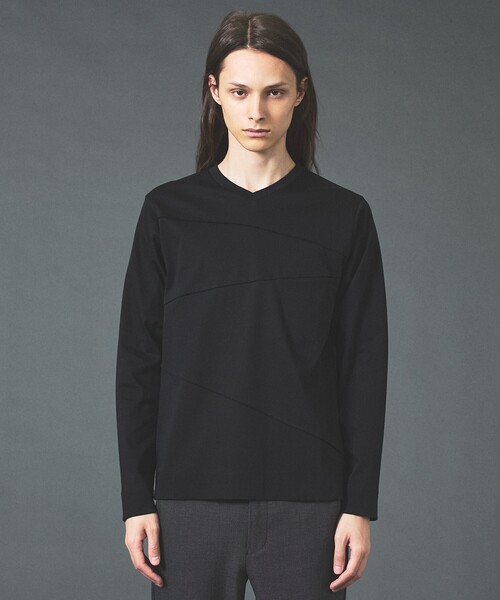 5351 POUR LES HOMMES（ゴーサンゴーイチプールオム）の「ダーツ 長袖 Tシャツ（Tシャツ/カットソー・メンズ・ブラック/グレイッシュブルー/ホワイト・46/50/48/44）」の6枚目の写真