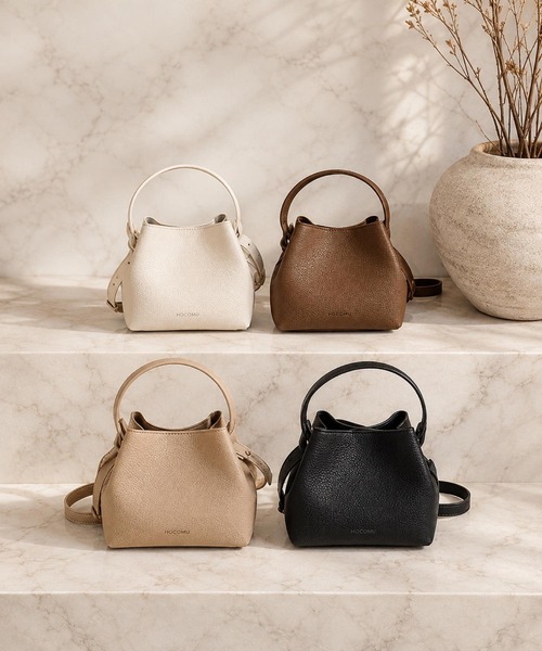 VIBGYOR(ヴィブジョー)の「LESRIRE/ シボレザー風2WAYショルダーバッグ L9389(ショルダーバッグ・レディース・ホワイト/ブラウン/ブラック・FREE)」の2枚目の写真