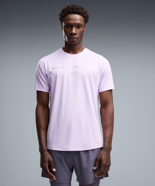 PUMA(プーマ)の「PUMA プーマ メンズ ランニング ブライトストライド クラウドスパン 半袖 T(Tシャツ/カットソー・メンズ・ブラック/ラベンダー・SMALL/MEDIUM/XX-LARGE/X-LARGE/LARGE)」の2枚目の写真