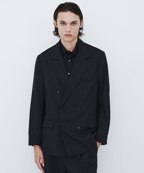 UNITED TOKYO（ユナイテッドトウキョウ）の「【数量限定】SERPINO WOOL DOUBLE JACKET（テーラードジャケット・メンズ・ブラック/ダークグレー・1/2）」の9枚目の写真