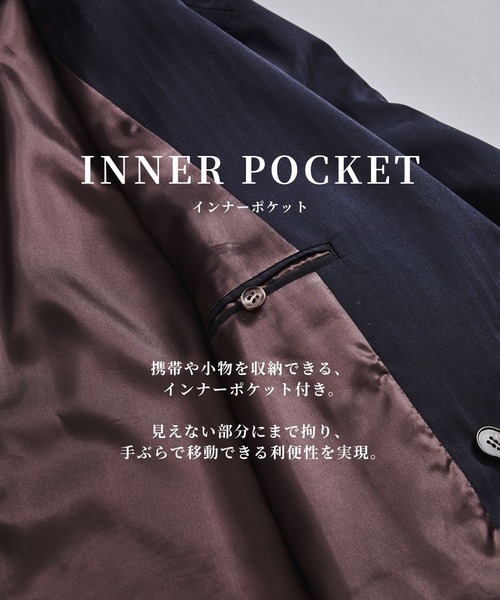 UNITED TOKYO（ユナイテッドトウキョウ）の「【数量限定】SERPINO WOOL DOUBLE JACKET（テーラードジャケット・メンズ・ブラック/ダークグレー・1/2）」の18枚目の写真