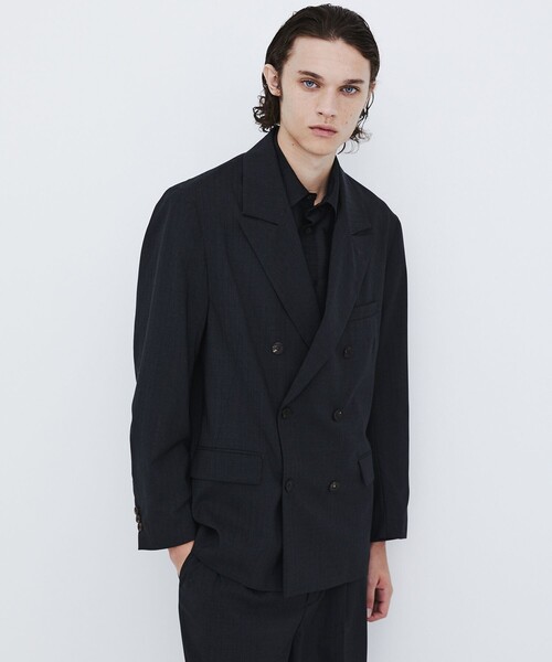 UNITED TOKYO（ユナイテッドトウキョウ）の「【数量限定】SERPINO WOOL DOUBLE JACKET（テーラードジャケット・メンズ・ブラック/ダークグレー・1/2）」の6枚目の写真