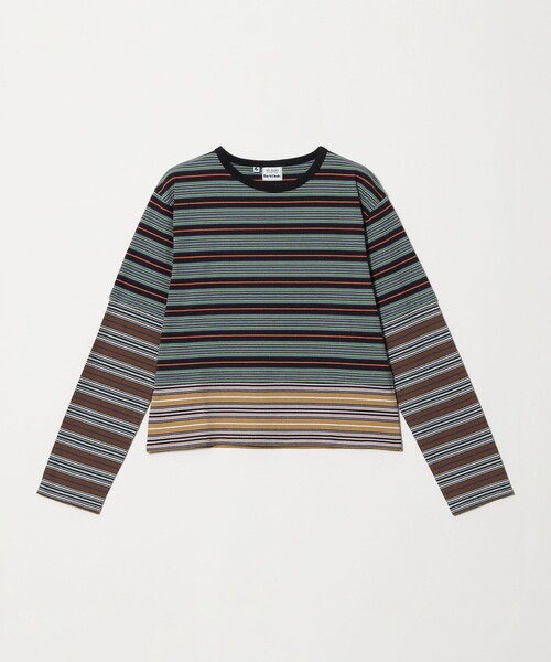 Girls Department Club(ガールズデパートメントクラブ)の「<Girls Department Club>トリプルボーダー レイヤー プルオーバー(Tシャツ/カットソー・レディース・ブラック・FREE)」の1枚目の写真