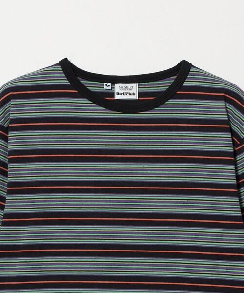 Girls Department Club(ガールズデパートメントクラブ)の「<Girls Department Club>トリプルボーダー レイヤー プルオーバー(Tシャツ/カットソー・レディース・ブラック・FREE)」の3枚目の写真