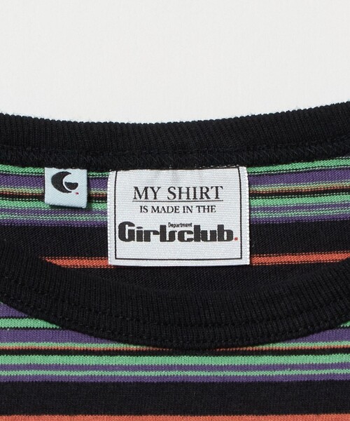 Girls Department Club(ガールズデパートメントクラブ)の「<Girls Department Club>トリプルボーダー レイヤー プルオーバー(Tシャツ/カットソー・レディース・ブラック・FREE)」の7枚目の写真