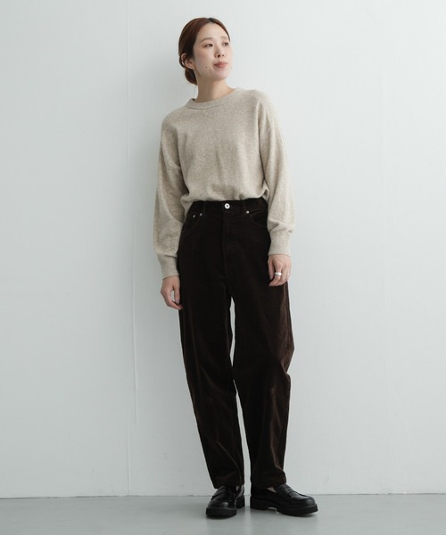 URBAN RESEARCH Sonny Label(アーバンリサーチサニーレーベル)の「コーデュロイカーブパンツ(その他パンツ・レディース・オフホワイト/チャコールグレー/ブラウン・38/36)」の15枚目の写真