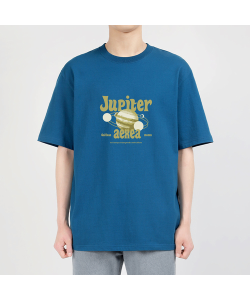 AEXEA(アクシー)の「ジュピター 半袖Tシャツ F04BRD_ABX10981(Tシャツ/カットソー・メンズ・ホワイト/ブルー/グレー系その他/ブラック・XL/S/L/M)」の4枚目の写真