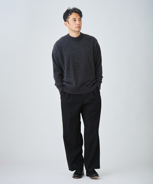 EDIFICE(エディフィス)の「フォックス/カシミヤ ミックス モックネック ニット(ニット/セーター・メンズ・チャコールグレー/ブラウン/ブルー系その他・SMALL/MEDIUM/LARGE)」の4枚目の写真