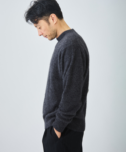 EDIFICE(エディフィス)の「フォックス/カシミヤ ミックス モックネック ニット(ニット/セーター・メンズ・チャコールグレー/ブラウン/ブルー系その他・SMALL/MEDIUM/LARGE)」の7枚目の写真