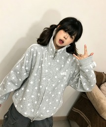 選べる星の総柄裏起毛ジップパーカー