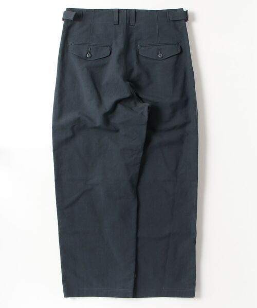 ATON(エイトン)の「【ATON】 COTTON DOUBLE CLOTH WIDE PANTS(その他パンツ・メンズ・ネイビー・4)」の2枚目の写真