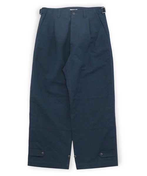 ATON(エイトン)の「【ATON】 COTTON DOUBLE CLOTH WIDE PANTS(その他パンツ・メンズ・ネイビー・4)」の1枚目の写真