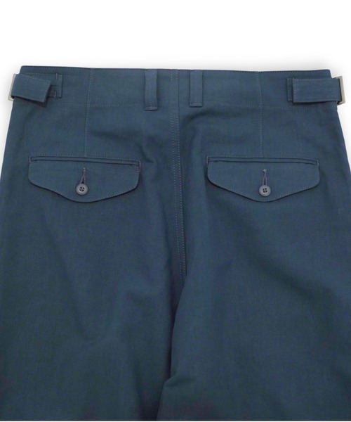 ATON(エイトン)の「【ATON】 COTTON DOUBLE CLOTH WIDE PANTS(その他パンツ・メンズ・ネイビー・4)」の3枚目の写真