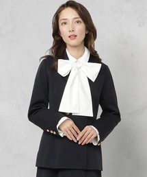 バックレースアップペプラムジャケット