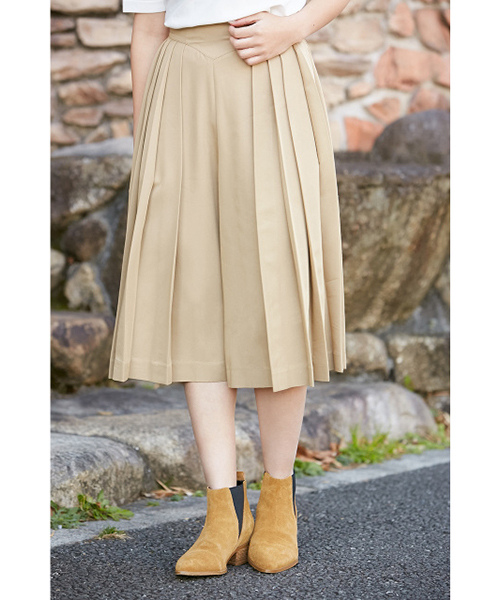 SLY(スライ)の「PLEATS CULOTTE-S(その他パンツ・レディース・ベージュ/ブラック・0/1/2)」の2枚目の写真