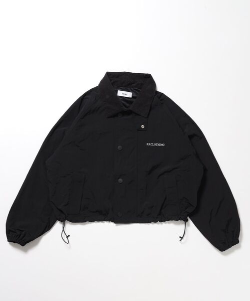 FFEIN(フェイン)の「【撥水加工】FFEIN(フェイン)2WAYコーディロイ衿ショートナイロンジャケット / ナイロン ジャケット コーデュロイ襟 ショート丈 アウター 撥水加工 レディース(ナイロンジャケット・レディース・ブラウン/アイボリー/カーキ/ブラック・FREE)」の17枚目の写真