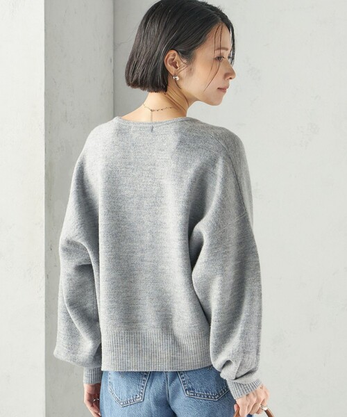 SHIPS（シップス）の「強縮 ウール パール ニット ジャケット（カーディガン/ボレロ・レディース・ネイビー/レッド/トップグレー・ONE SIZE）」の10枚目の写真