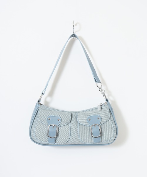 FUNALIVE(ファンアライブ)の「ABETTOR ダイヤゴナルフロント2ポケットPU切替えショルダーBAG(ショルダーバッグ・レディース・ブラック/ブラウン・FREE)」の8枚目の写真