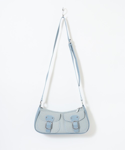 FUNALIVE(ファンアライブ)の「ABETTOR ダイヤゴナルフロント2ポケットPU切替えショルダーBAG(ショルダーバッグ・レディース・ブラック/ブラウン・FREE)」の10枚目の写真