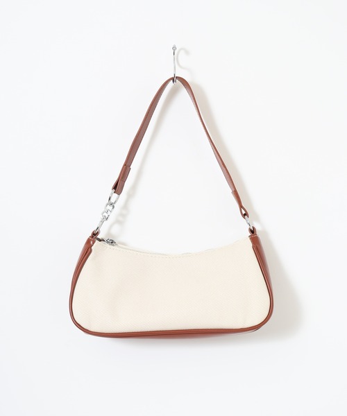 FUNALIVE(ファンアライブ)の「ABETTOR ダイヤゴナルフロント2ポケットPU切替えショルダーBAG(ショルダーバッグ・レディース・ブラック/ブラウン・FREE)」の12枚目の写真