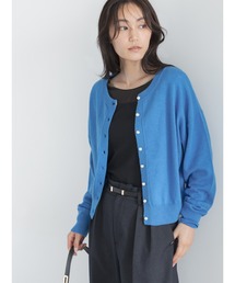 カシミヤ混パール釦2WAYニット