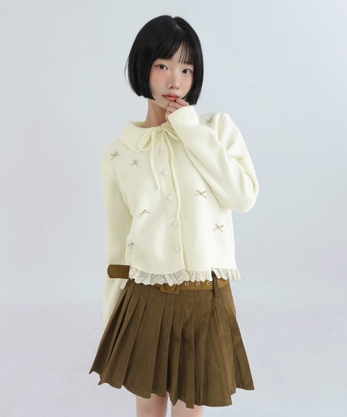 by muni:r(バイ ムニール)の「【ベルトSET】ミューズ スエードプリーツスカート/2026 AW COLLECTION(スカート・レディース・ブラウン系その他/ブラック・SMALL/MEDIUM/LARGE)」の12枚目の写真