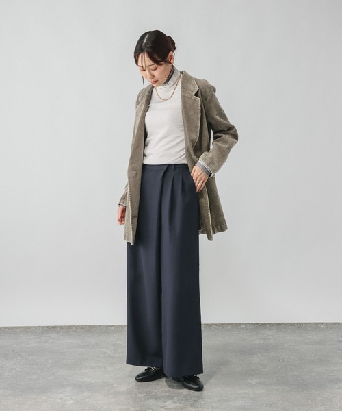 GLOBAL WORK(グローバルワーク)の「ウールライクラップパンツ/724790(その他パンツ・レディース・カーキ/グレー/ネイビー・LARGE/MEDIUM)」の12枚目の写真